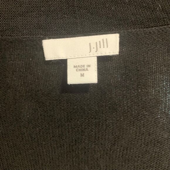 J Jill Womens Wool Blend Subtle Rhinestones Open Front Cardigan Sweater M Office - Picture 3 of 6